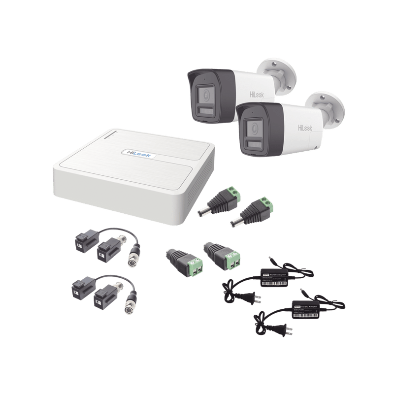Kit TurboHD 4 canales 2 cámaras Bala ColorVu con instalación incluida