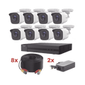 Kit TurboHD 8 canales 8 cámaras Bala con instalación incluida