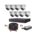 Kit TurboHD 8 canales 8 cámaras Turret con instalación incluida