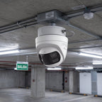 Cámara panorámica 180° HiLook IPC-T260HAD instalada en estacionamiento CDMX