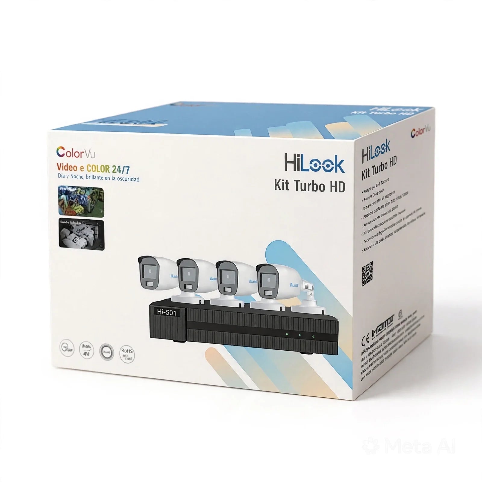 Kit de cámaras de seguridad ColorVu HiLook con SSD 500GB, instalación incluida en CDMX