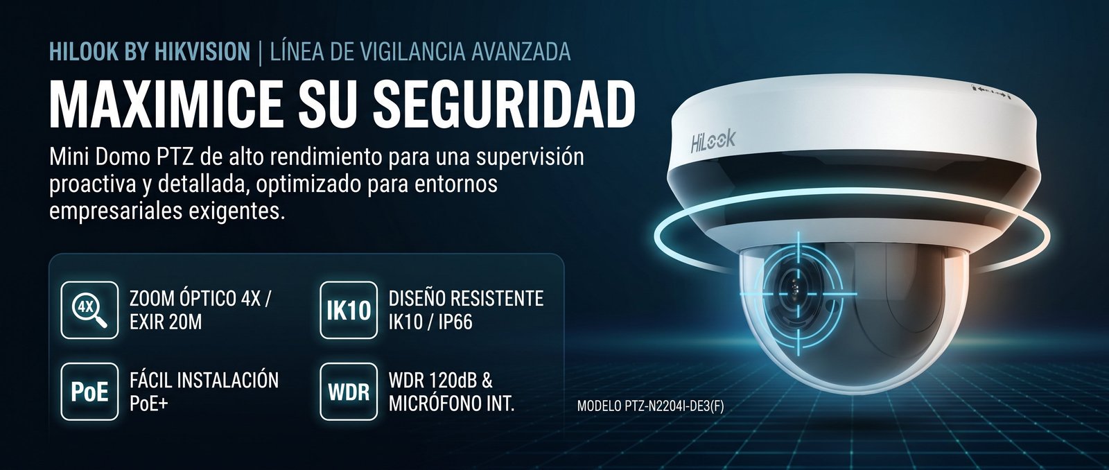 Kit PTZ HiLook banner maximice su seguridad CDMX