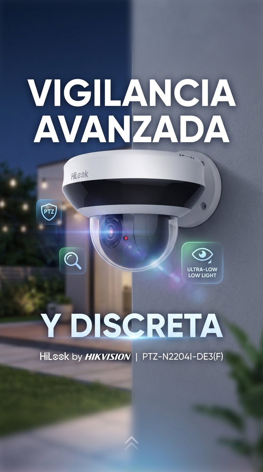 Kit PTZ HiLook PTZ-N2204I-DE3F vigilancia avanzada y discreta CDMX